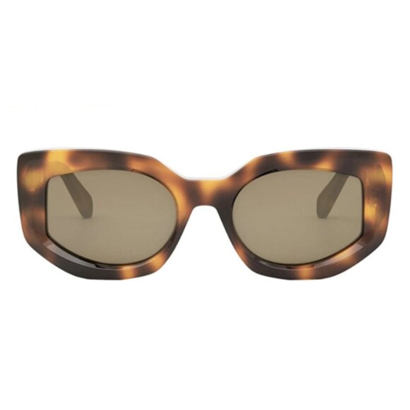 Celine CL40277F 53E Shiny Havana 54-18-140mm Sunglasses - Picture 2 of 10